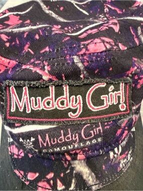 Muddy Girl! Pink & Purple Camo Hat military style